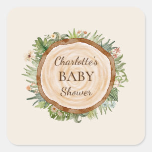 Boho Dinosaur Beige Baby Shower Envelope Seal