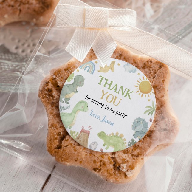 Boho Dinosaur Boy Labels Birthday Baby Shower (Creator Uploaded)