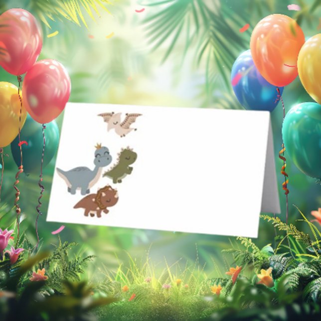 Boho Dinosaur Party  Place Card (Make your Boho dinosaur party unforgettable with stylish place cards! )