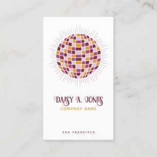 Boho Disco Ball Business Card