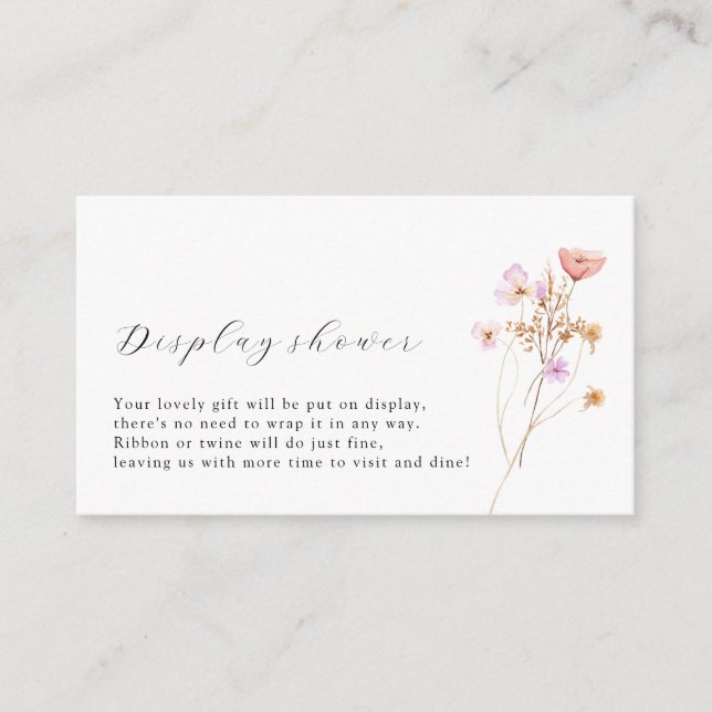 Boho Display Shower Enclosure Card (Front)