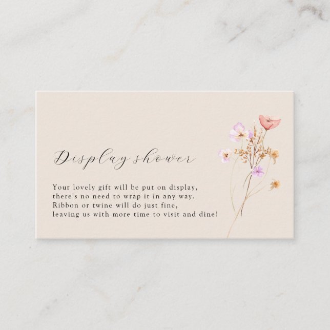 Boho Display Shower Enclosure Card (Front)