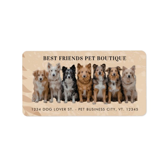 Boho Dog Walker / Pet Sitter Return Address Label  (Front)