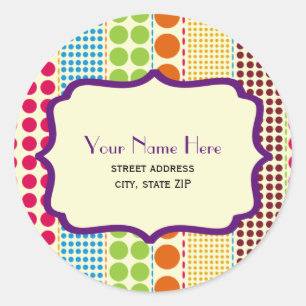 Boho Dots Address Sticker