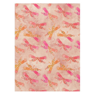Boho Dragonflies in Pink Tablecloth