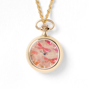 Boho Dragonflies in Pink Watch