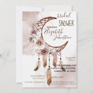 Boho Dream Catcher Bridal Shower Invitation