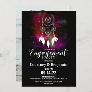 Boho Dream Catcher Engagement Party Invitation