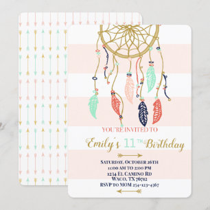 Boho Dream Catcher Invitation