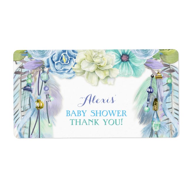 Boho Dream Catcher Water Bottle Gift Thank You (Front)