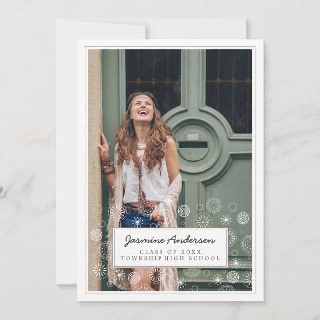 Boho Dream Photo Graduation Party Invitation (Front)