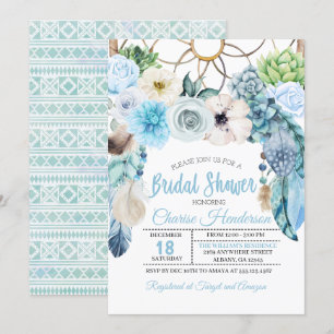 Boho Dreamcatcher Bridal Shower Invitation