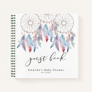 Boho Dreamcatcher Guest Book Modern Baby Shower