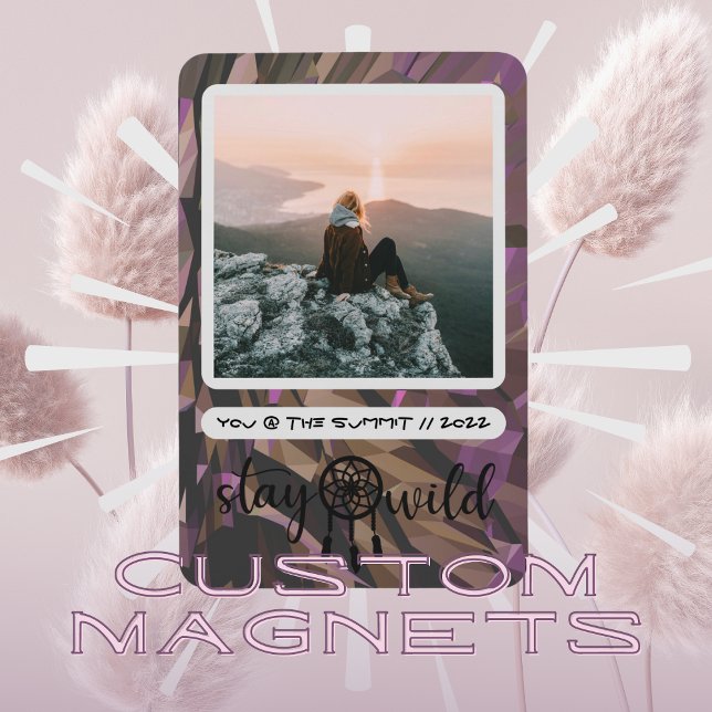 Boho Dreamcatcher Stay Wild Photo Magnet (Creator Uploaded)