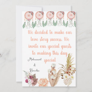 Boho Dreamcatcher Wedding Invitation Set