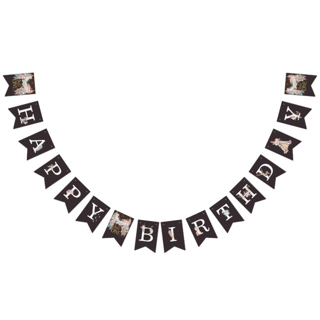 Boho Dreamcatcher Wild One Birthday Party Bunting (All)