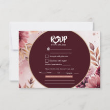 Boho Dreams Floral Elegance Wedding RSVP Card