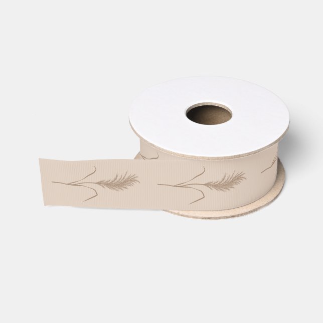 Boho Dreams Pampas Grass Grosgrain Ribbon (Spool)