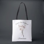 Boho Dried Flowers Bouquet Bridesmaid Tote<br><div class="desc">Gift your bridesmaids with a gift they will really use. Beautifully decorated with neutral boho flowers and personalised with a first name,  this tote bag has many uses.</div>