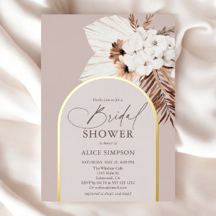 Boho Dried Palm Leaves Bridal Shower
