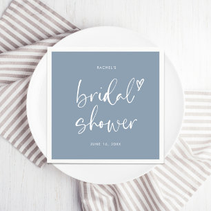 Boho Dusty Blue Bridal Shower Napkin