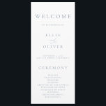 Boho Dusty Blue Elegant 1 Minimalist Wedding Programme<br><div class="desc">Beautiful boho,  minimalist and classic,  our Dusty Blue Minimalist Wedding Program will be beautiful for your order of service. Fully customisable with all of your wedding program information.</div>