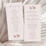 Boho Dusty Pink Dried Flowers Wedding Program<br><div class="desc">Introducing our Boho Dusty Pink Dried Flowers, Pampas Grass, Floral Wreath Wedding Program, an enchanting ode to bohemian romance and rustic elegance. Adorned with delicate dried flowers and whimsical pampas grass, this program captures the essence of autumn in its dusty pink hues and floral wreath motif, perfect for couples seeking...</div>