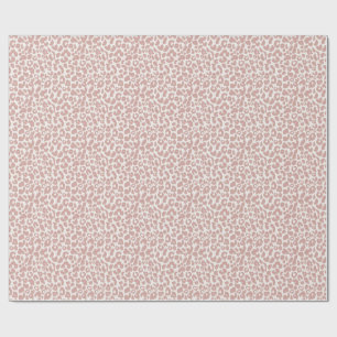Boho Dusty Rose Leopard Print  Wrapping Paper