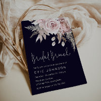 Boho Dusty Rose & Navy Bridal Shower Brunch