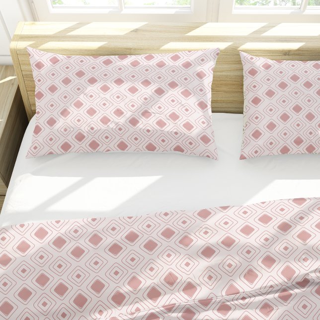 Boho Dusty Rose Tribal Geometric Aztec Pattern Pillowcase (Boho Dusty Rose Tribal Geometric Aztec Pattern Pillow Case)