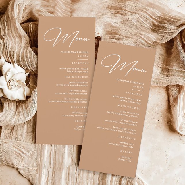 Boho Earth Tone Desert Wedding Menu (Creator Uploaded)