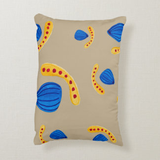 Boho earth tone hand-painted pattern decorative cushion