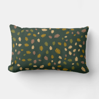 Boho Earth Tone Leaves Throw Pillow