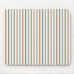 Boho Earth Tone Vertical Stripes Minimalist Patter Mouse Mat