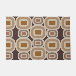 Boho Earth Tones Abstract Shapes Doormat