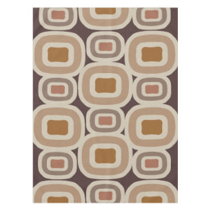 Boho Earth Tones Abstract Shapes Tablecloth