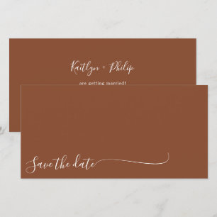 Boho Earthy Botanical Elegant Ivory Save The Date