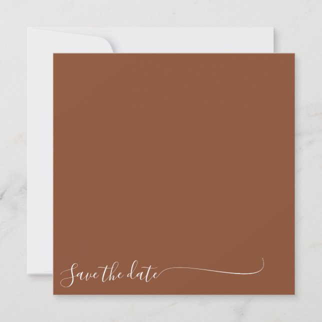 Boho Earthy Botanical Elegant Ivory Square Card (Front)