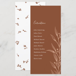 Boho Earthy Botanical Elegant Ivory Table Plan Car