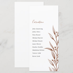 Boho Earthy Botanical Elegant Ivory Table Plan Car