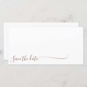 Boho Earthy Botanical Elegant Ivory White Save The Date