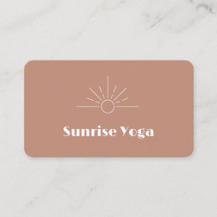 Boho Earthy Modern Custom Logo  Business Card