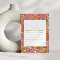 Boho Earthy Ochre Orange Floral Bridal Shower