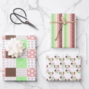 Boho Earthy Warm Colours Birthday Wrapping Paper Sheet