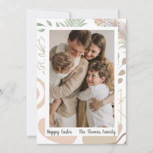 Boho Easter Card, Flat Photo, Printable Holiday Card