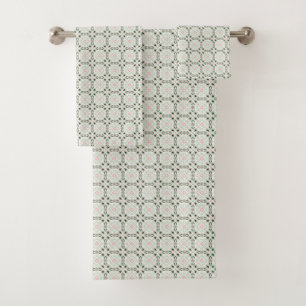 Boho Eclectic Intricate Delicate Christmas Pattern Bath Towel Set