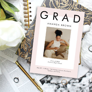Boho Elegant Magazine Cover Grad  2025  Invitation
