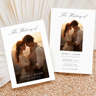 Boho Elegant Photo Wedding Invitation