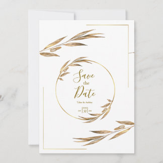 Boho Elegant Rustic Floral Wedding Invitation