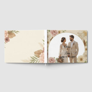 Boho Elegant Wedding Guest Book – Romantic Keepsak
